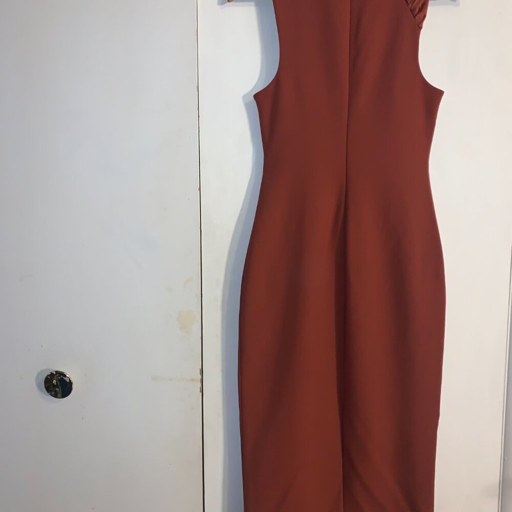 Cinq a Sept Ruched Dress - Rust - Picture 3 of 4